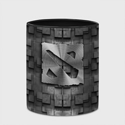 Кружка 3D Dota - metal texture, цвет: 3D-белый + черный — фото 2