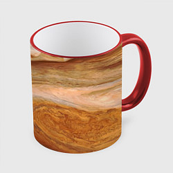 Кружка 3D Волны Юпитера - star dust, цвет: 3D-красный кант