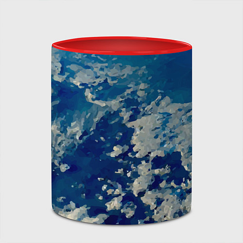 Кружка цветная Небо Земли - star dust / 3D-Белый + красный – фото 2