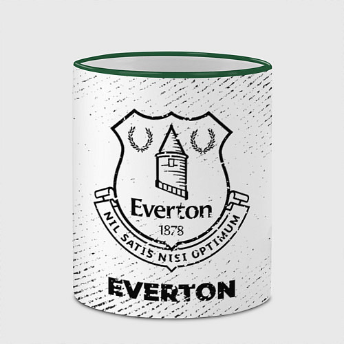 Кружка цветная Everton с потертостями на светлом фоне / 3D-Зеленый кант – фото 2