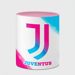Кружка 3D Juventus neon gradient style, цвет: 3D-белый + розовый — фото 2