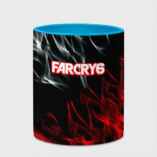 Кружка цветная Farcry flame / 3D-Белый + небесно-голубой – фото 2