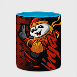 Кружка 3D Панда синоби, цвет: 3D-белый + небесно-голубой — фото 2