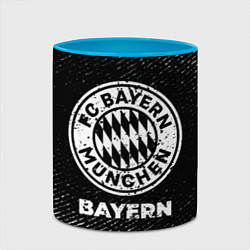 Кружка 3D Bayern с потертостями на темном фоне, цвет: 3D-белый + небесно-голубой — фото 2