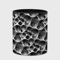 Кружка 3D Металл - текстура, цвет: 3D-белый + черный — фото 2