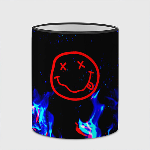 Кружка цветная Nirvana flame / 3D-Черный кант – фото 2