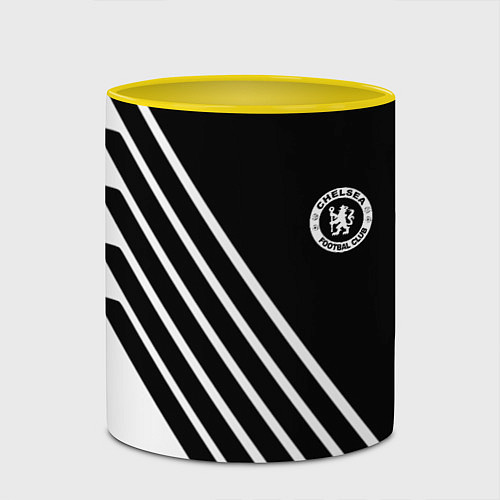 Кружка цветная Chelsea football club sport / 3D-Белый + желтый – фото 2