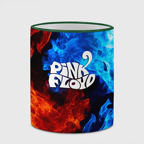 Кружка цветная Pink floyd битва огней / 3D-Зеленый кант – фото 2