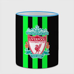 Кружка 3D Liverpool line green, цвет: 3D-небесно-голубой кант — фото 2