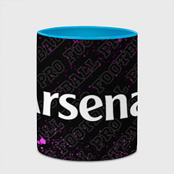 Кружка 3D Arsenal pro football по-горизонтали, цвет: 3D-белый + небесно-голубой — фото 2