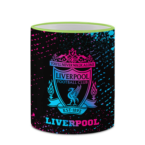 Кружка цветная Liverpool - neon gradient / 3D-Светло-зеленый кант – фото 2