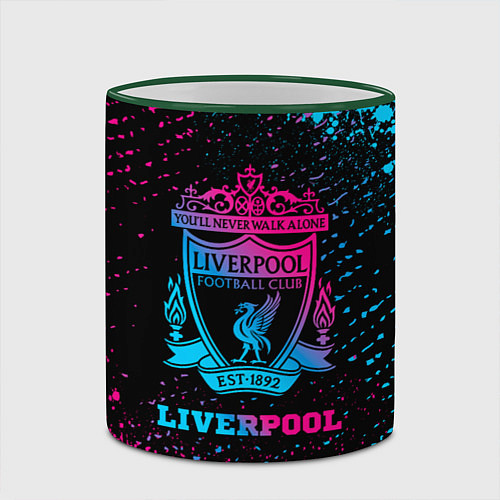 Кружка цветная Liverpool - neon gradient / 3D-Зеленый кант – фото 2