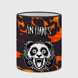 Кружка 3D In Flames рок панда и огонь, цвет: 3D-черный кант — фото 2