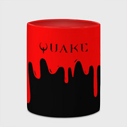 Кружка 3D Quake краски текстура шутер, цвет: 3D-белый + красный — фото 2
