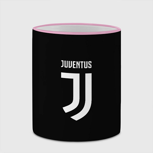 Кружка цветная Juventus sport fc белое лого / 3D-Розовый кант – фото 2