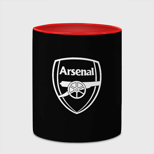 Кружка цветная Arsenal fc белое лого / 3D-Белый + красный – фото 2