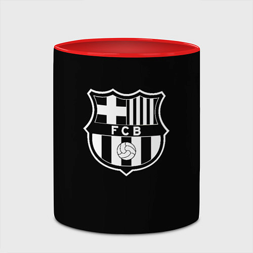 Кружка цветная Barcelona fc club белое лого / 3D-Белый + красный – фото 2