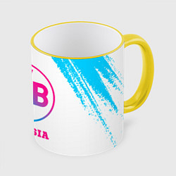 Кружка 3D Borussia neon gradient style, цвет: 3D-желтый кант