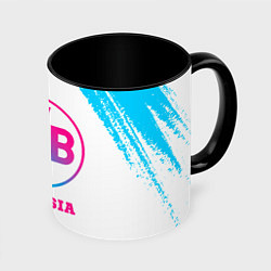 Кружка 3D Borussia neon gradient style, цвет: 3D-белый + черный