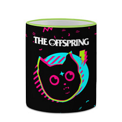 Кружка 3D The Offspring - rock star cat, цвет: 3D-светло-зеленый кант — фото 2