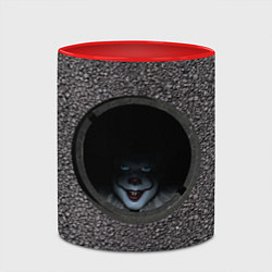 Кружка 3D Оно в люке, цвет: 3D-белый + красный — фото 2