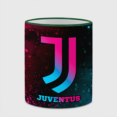 Кружка цветная Juventus - neon gradient / 3D-Зеленый кант – фото 2