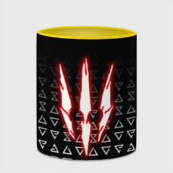 Кружка 3D The witcher - red logo, цвет: 3D-белый + желтый — фото 2