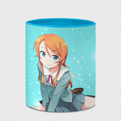 Кружка 3D Кирино Косака из OreImo, цвет: 3D-белый + небесно-голубой — фото 2