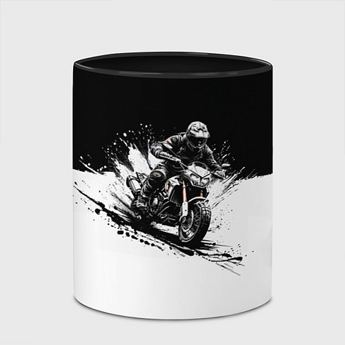 Кружка цветная Scrambler BlacknWhite / 3D-Белый + черный – фото 2