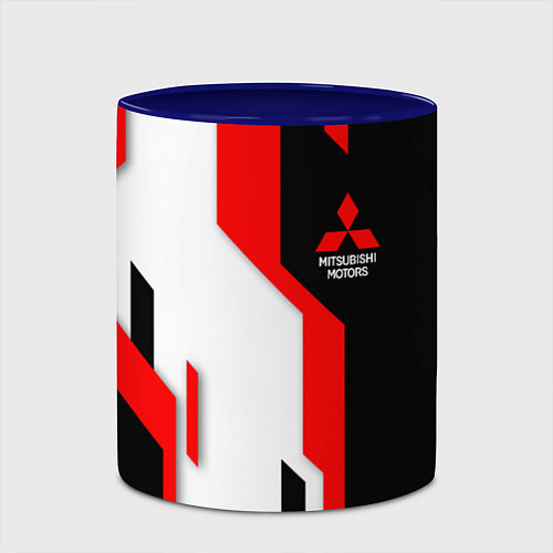 Кружка цветная Mitsubishi red uniform / 3D-Белый + синий – фото 2