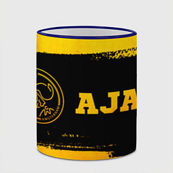 Кружка 3D Ajax - gold gradient по-горизонтали, цвет: 3D-синий кант — фото 2