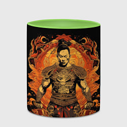 Кружка 3D Муай-Тай боец ретро стиль, цвет: 3D-белый + светло-зеленый — фото 2
