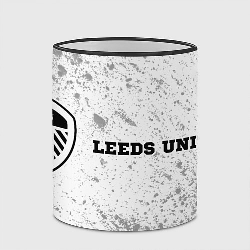 Кружка цветная Leeds United sport на светлом фоне по-горизонтали / 3D-Черный кант – фото 2