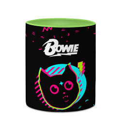 Кружка 3D David Bowie - rock star cat, цвет: 3D-белый + светло-зеленый — фото 2