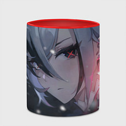 Кружка 3D Genshin Impact Арлекино bore, цвет: 3D-белый + красный — фото 2