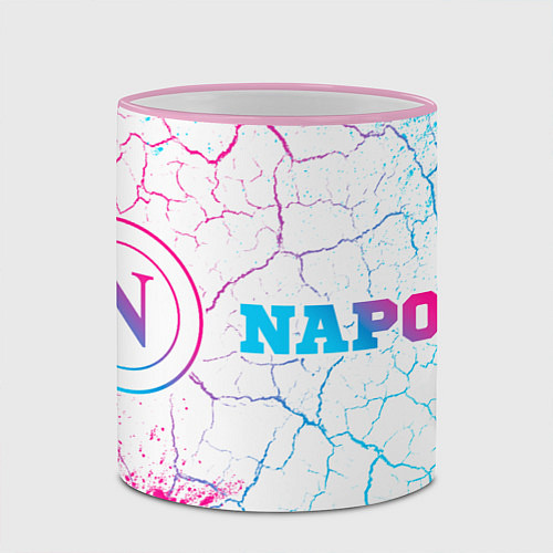 Кружка цветная Napoli neon gradient style по-горизонтали / 3D-Розовый кант – фото 2