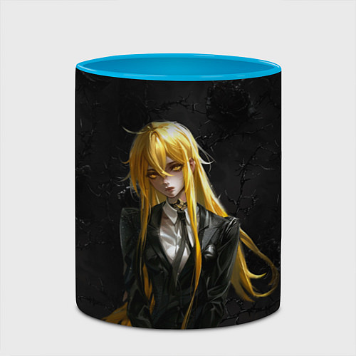 Кружка цветная Гидо - Ведьма и чудовище / 3D-Белый + небесно-голубой – фото 2