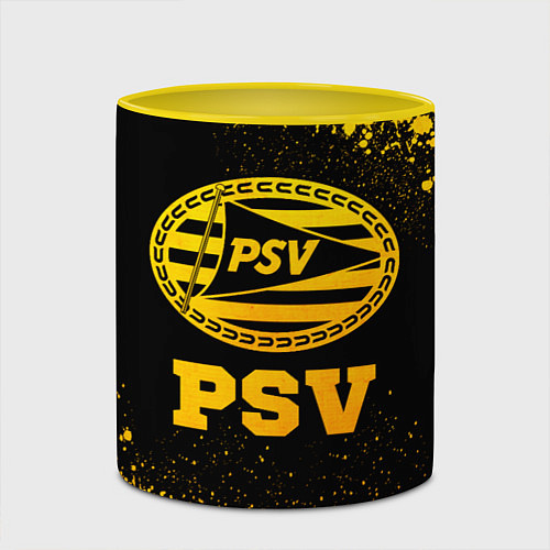 Кружка цветная PSV - gold gradient / 3D-Белый + желтый – фото 2