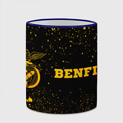 Кружка 3D Benfica - gold gradient по-горизонтали, цвет: 3D-синий кант — фото 2
