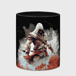 Кружка 3D Assassins creed город из частиц, цвет: 3D-белый + черный — фото 2