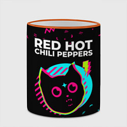 Кружка 3D Red Hot Chili Peppers - rock star cat, цвет: 3D-оранжевый кант — фото 2