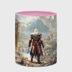 Кружка 3D Assassins creed старинный город, цвет: 3D-белый + розовый — фото 2