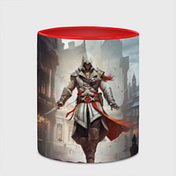 Кружка 3D Assassins creed старый город, цвет: 3D-белый + красный — фото 2