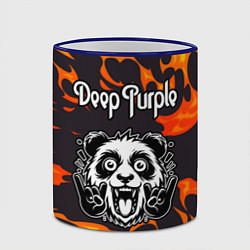 Кружка 3D Deep Purple рок панда и огонь, цвет: 3D-синий кант — фото 2
