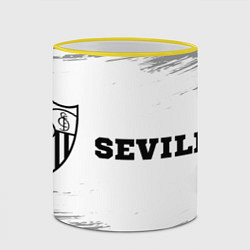 Кружка 3D Sevilla sport на светлом фоне по-горизонтали, цвет: 3D-желтый кант — фото 2
