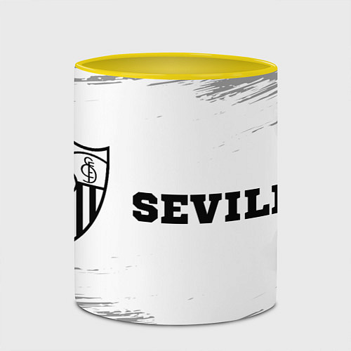 Кружка цветная Sevilla sport на светлом фоне по-горизонтали / 3D-Белый + желтый – фото 2