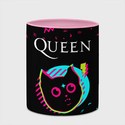 Кружка 3D Queen - rock star cat, цвет: 3D-белый + розовый — фото 2