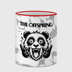 Кружка 3D The Offspring рок панда на светлом фоне, цвет: 3D-красный кант — фото 2