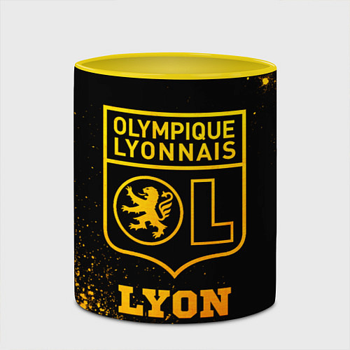 Кружка цветная Lyon - gold gradient / 3D-Белый + желтый – фото 2