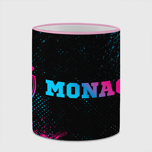 Кружка цветная Monaco - neon gradient по-горизонтали / 3D-Розовый кант – фото 2